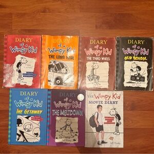 Lot Of 7 Diary Of A Wimpy Kid Books